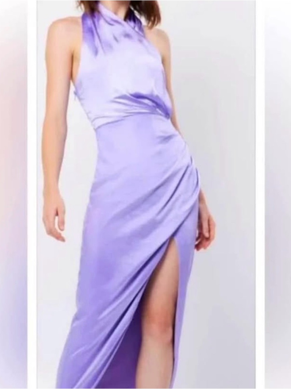 Elliatt Lavender Halter Midi Dress with High Side Slit Size XS